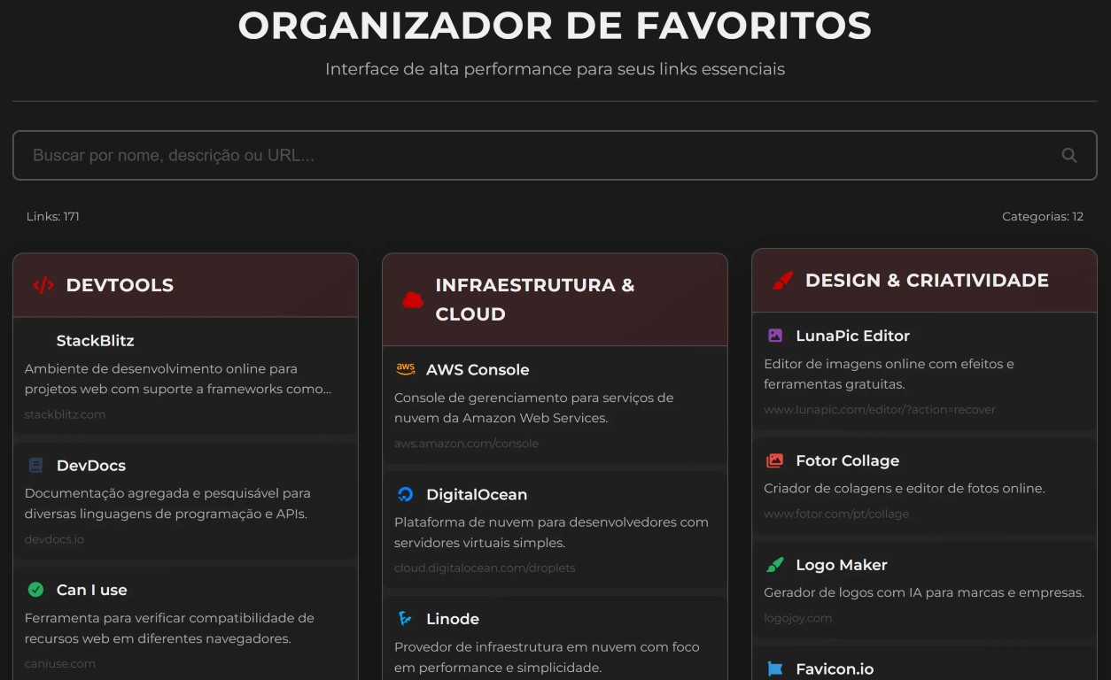 Organizador de Favoritos
