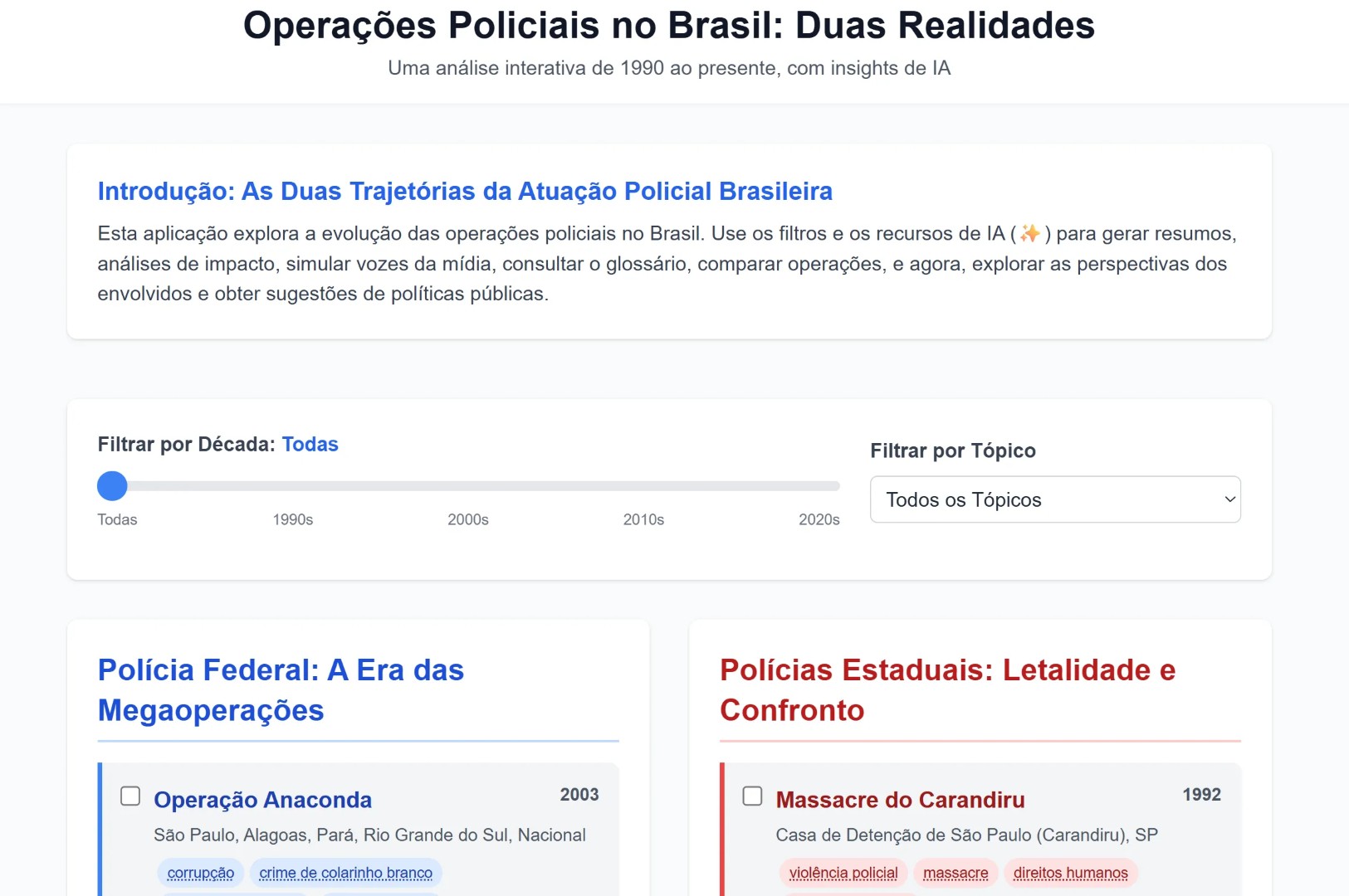 Operações Policiais no Brasil: Duas Realidades