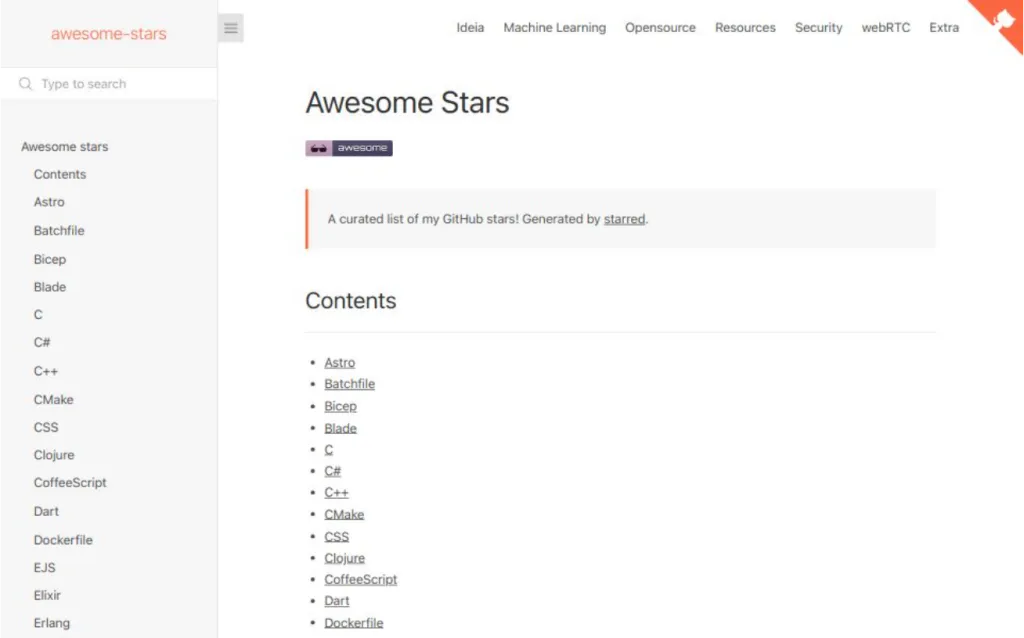 Docsify Awesome Stars