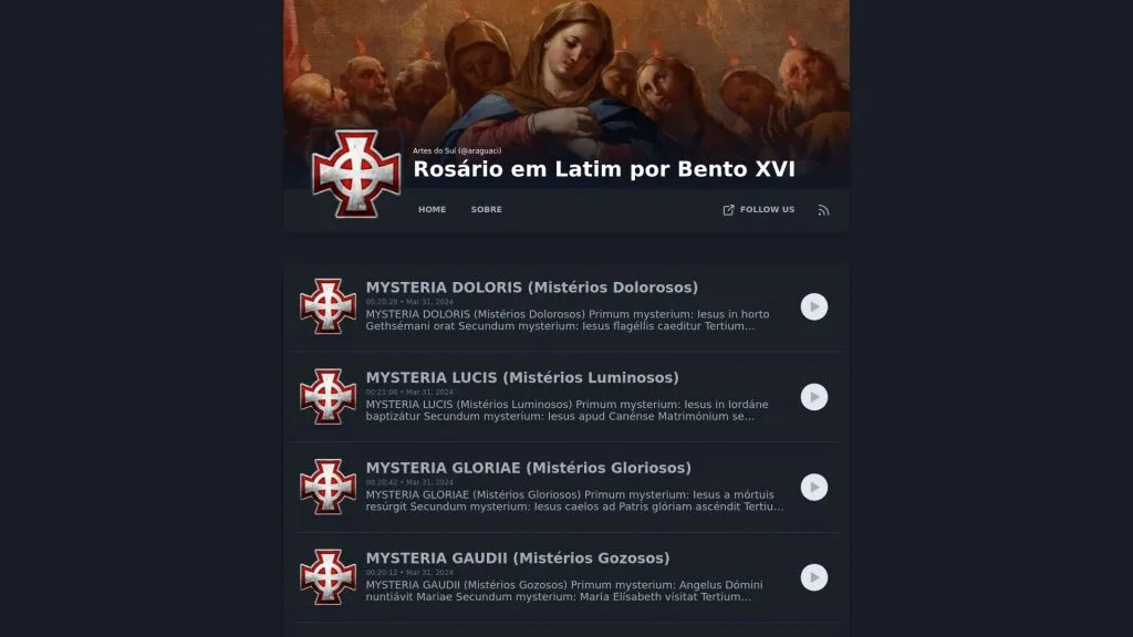Rosário em Latim por Bento XVI