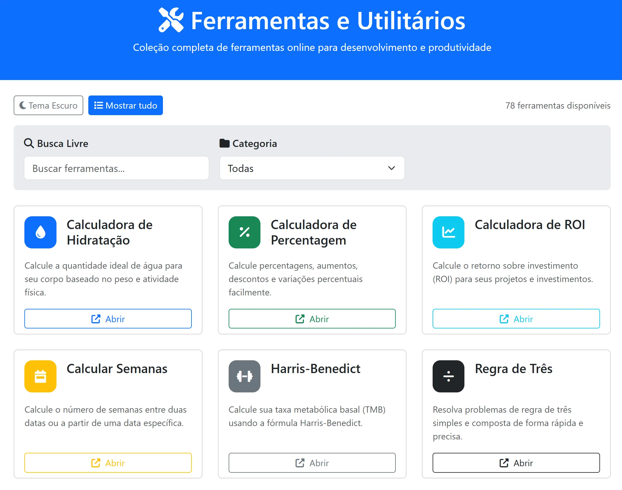 Ferramentas e Utilitários